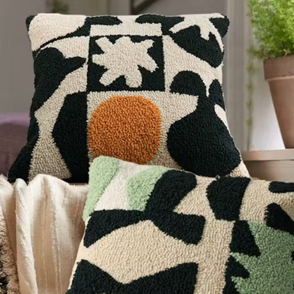 Contemporary Embroidered Sofa Cushion Covers in Soft Microfiber Blend with Loop Velvet Design – Stylish Home Decor 3