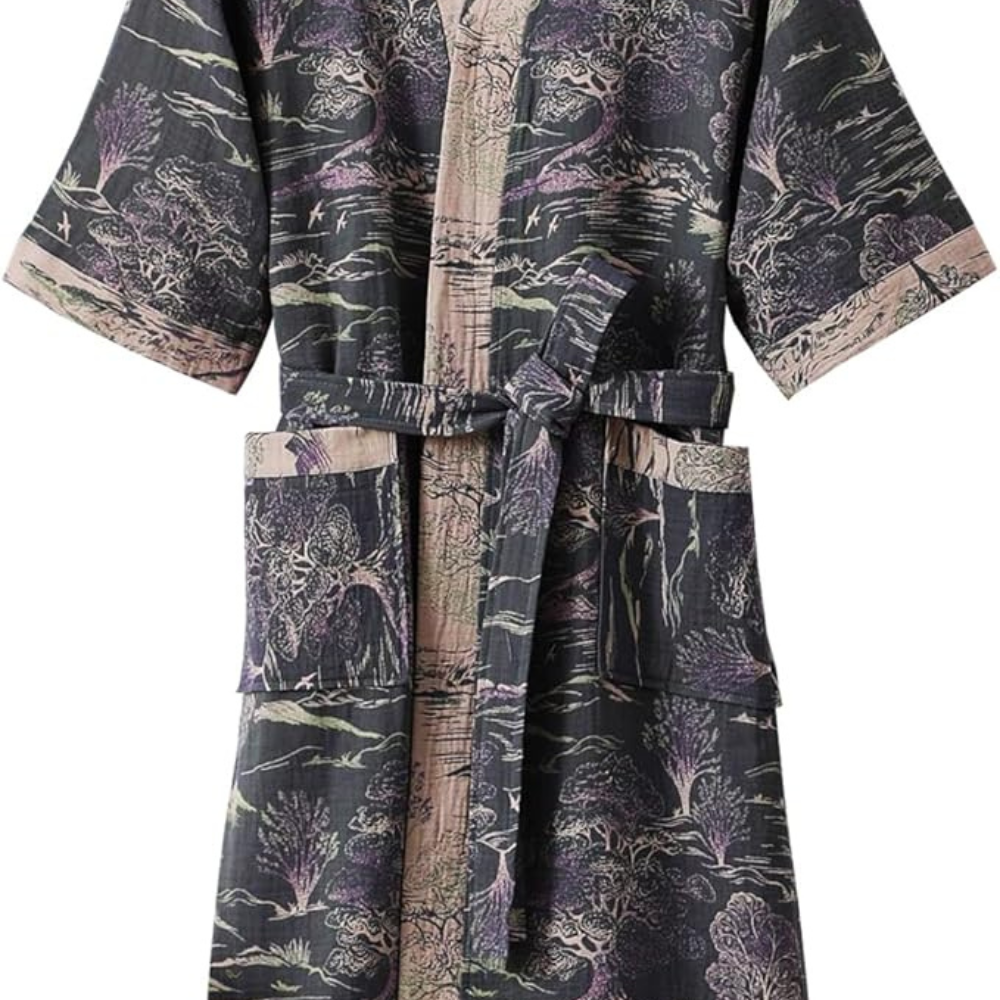 Lightweight Cotton Gauze Kimono Robe for Women – Japanese Style
