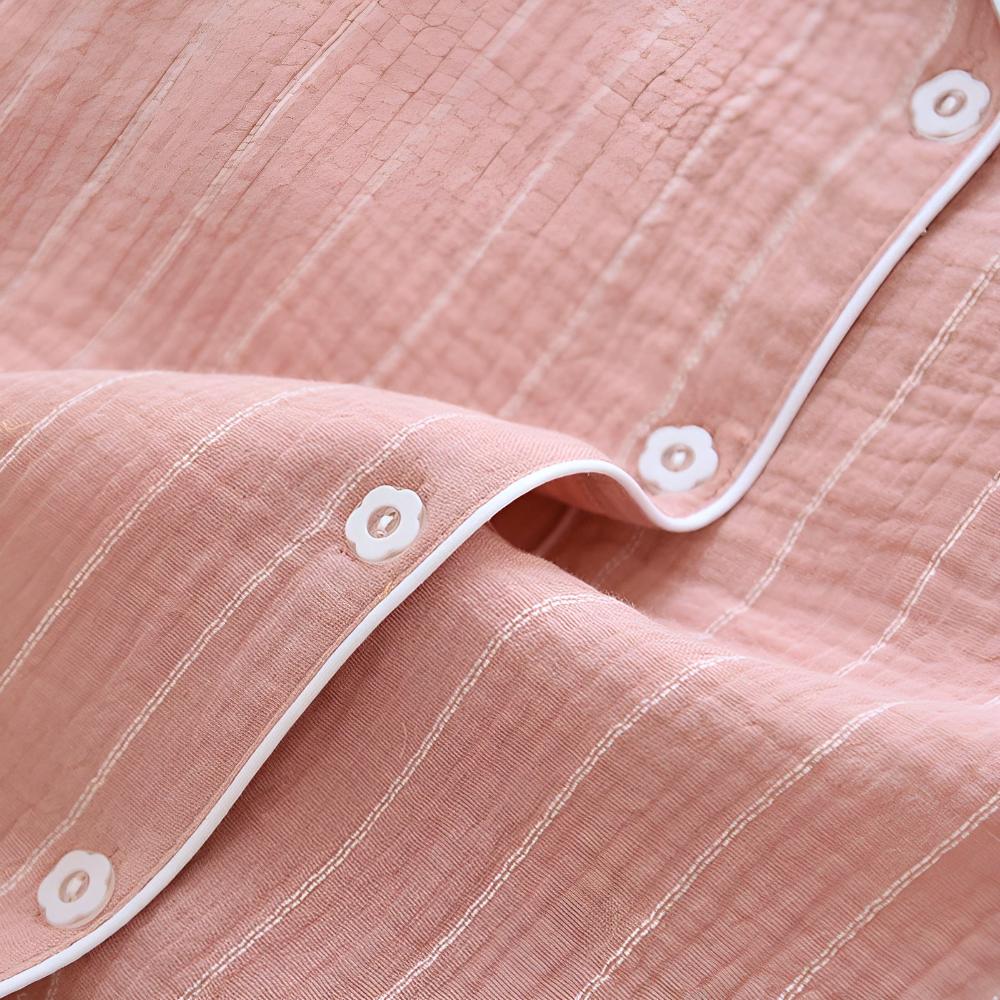 Cotton Long Sleeve Nightdress for Women – Slimming Striped Design