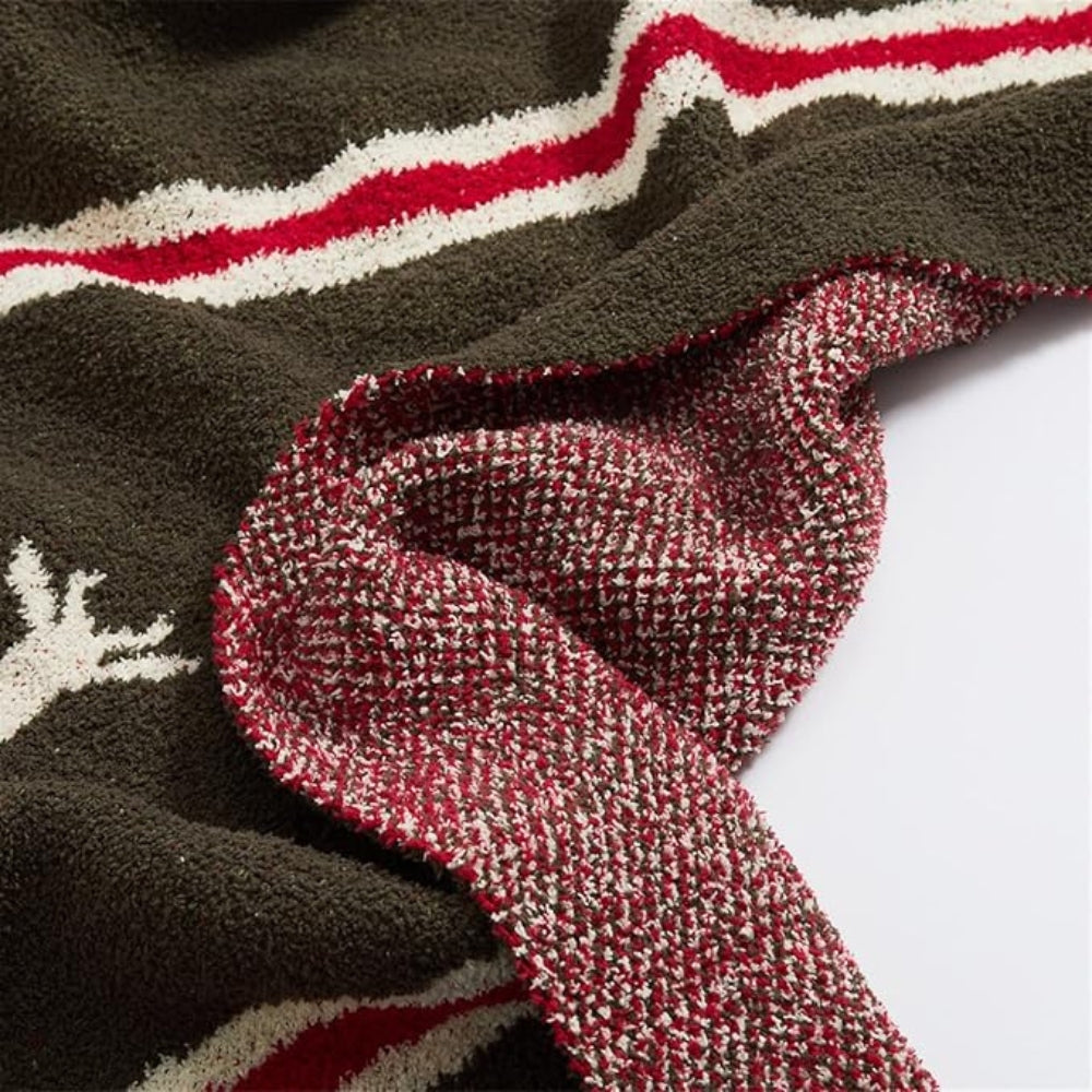 Luxurious Deer-Inspired Throw Blanket – Soft Microfiber Blend, 47x59, Breathable and Durable for Home or Travel 4