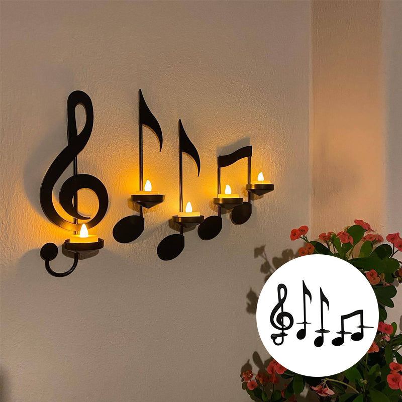 50% Off - MelodyGlow - Candlestick with musical notes - Last day discount