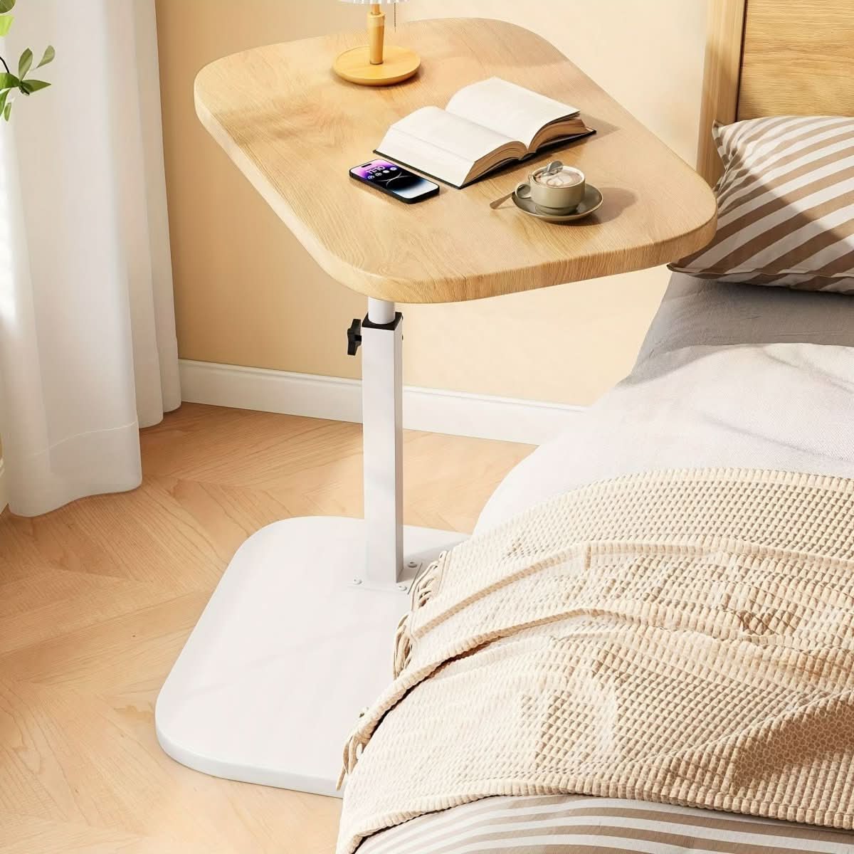 Adjustable Side Table for Sofa and Bed