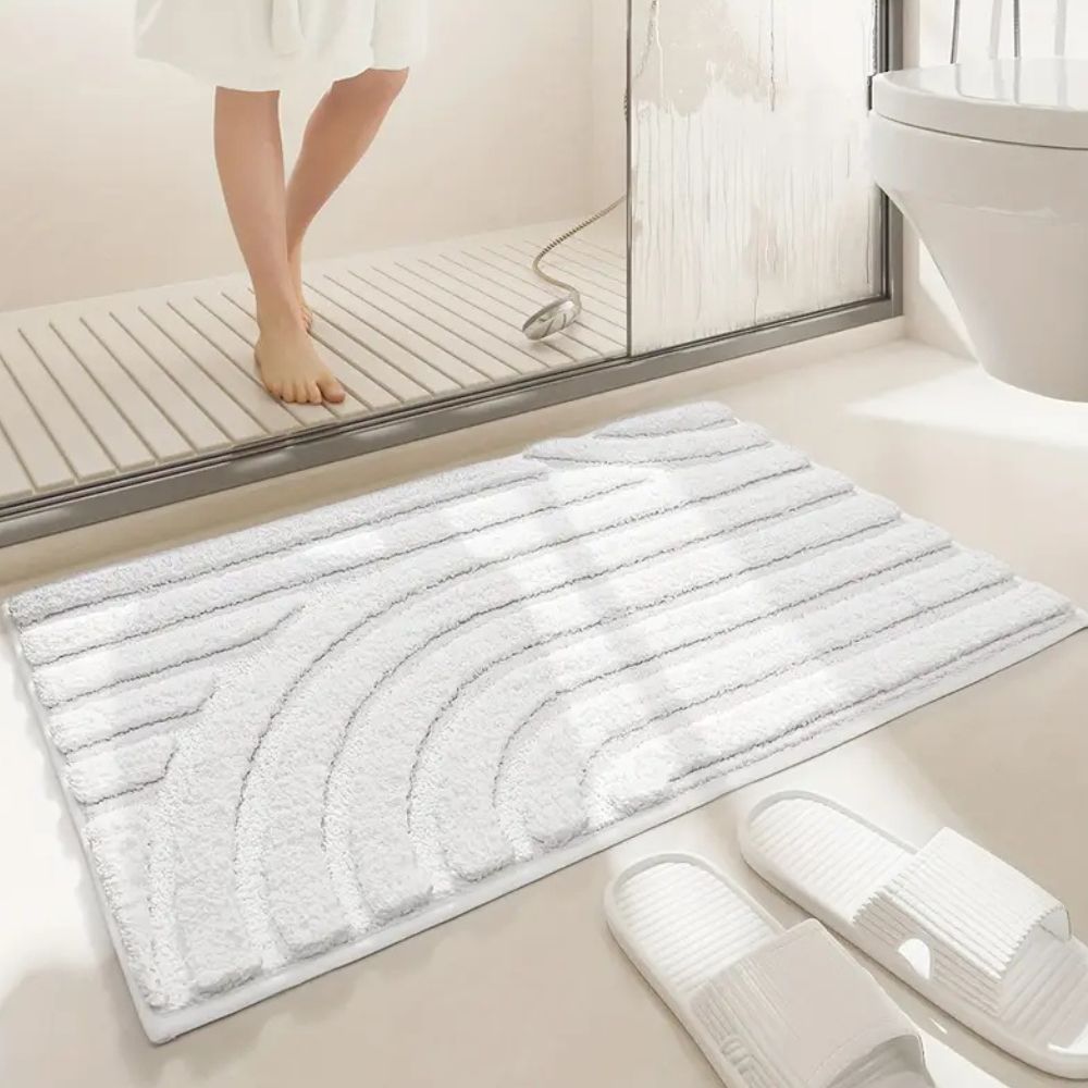 Flocked Bath Mat – Ultra-Soft, Absorbent, Non-Slip Design