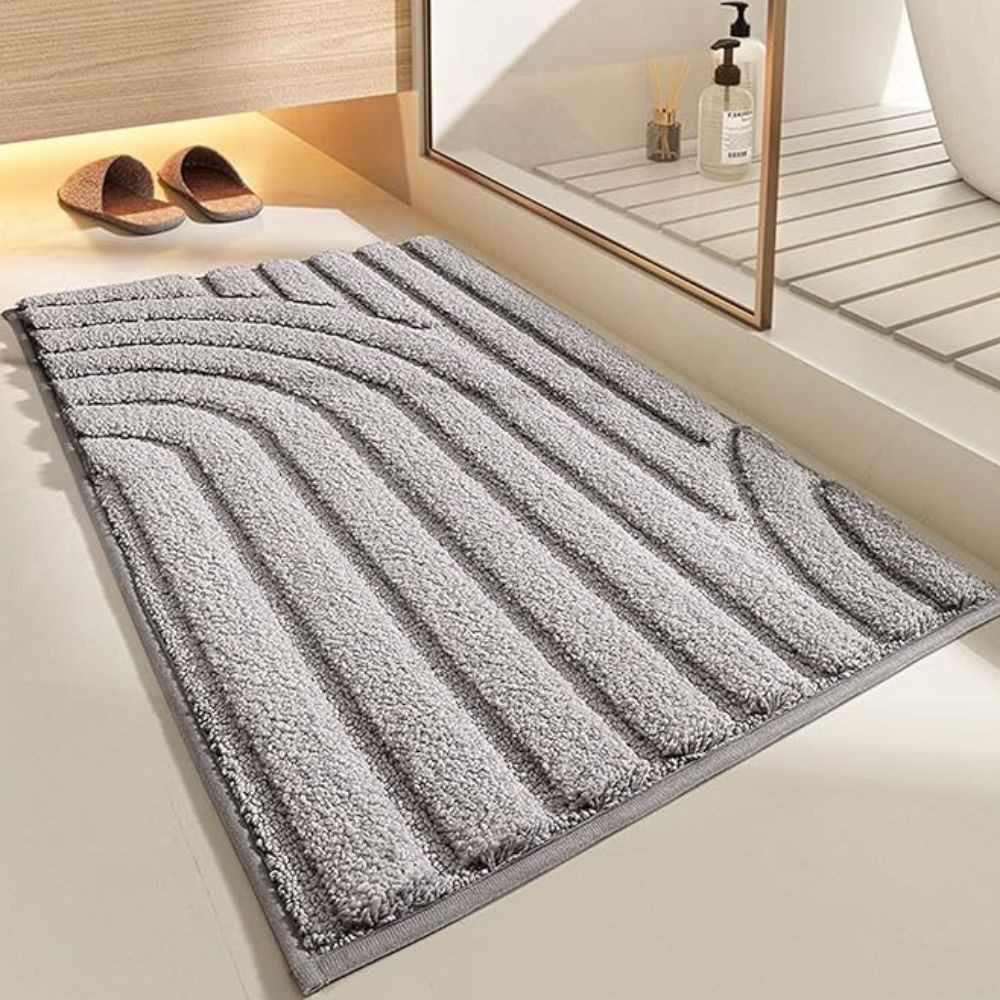 Flocked Bath Mat – Ultra-Soft, Absorbent, Non-Slip Design