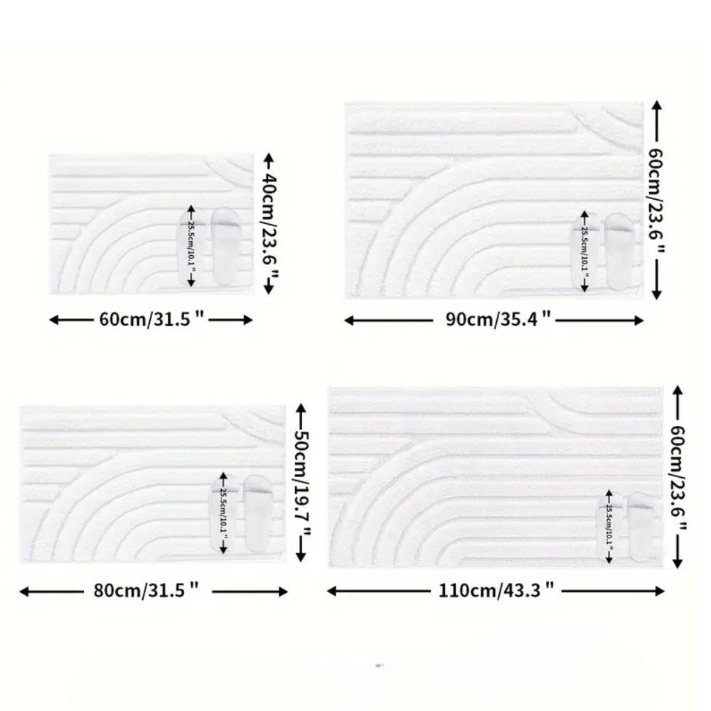 Flocked Bath Mat – Ultra-Soft, Absorbent, Non-Slip Design
