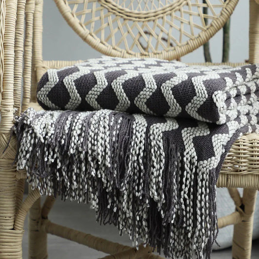 Nordic knit blanket