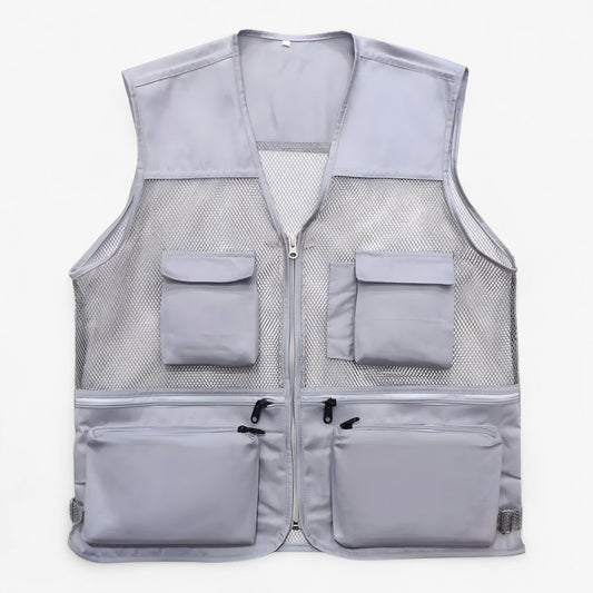 Lightweight Breathable Fishing Vest with Multi-Pocket Design for Men