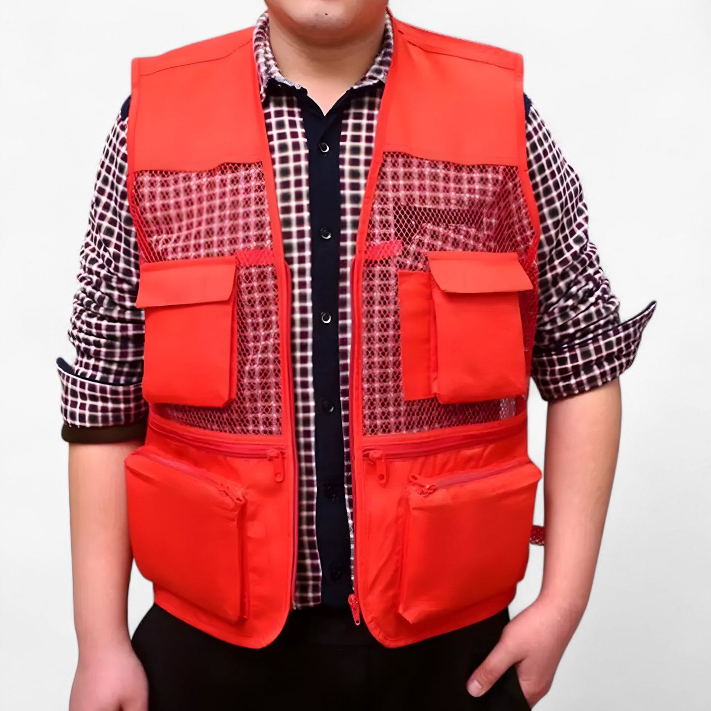 Lightweight Breathable Fishing Vest with Multi-Pocket Design for Men