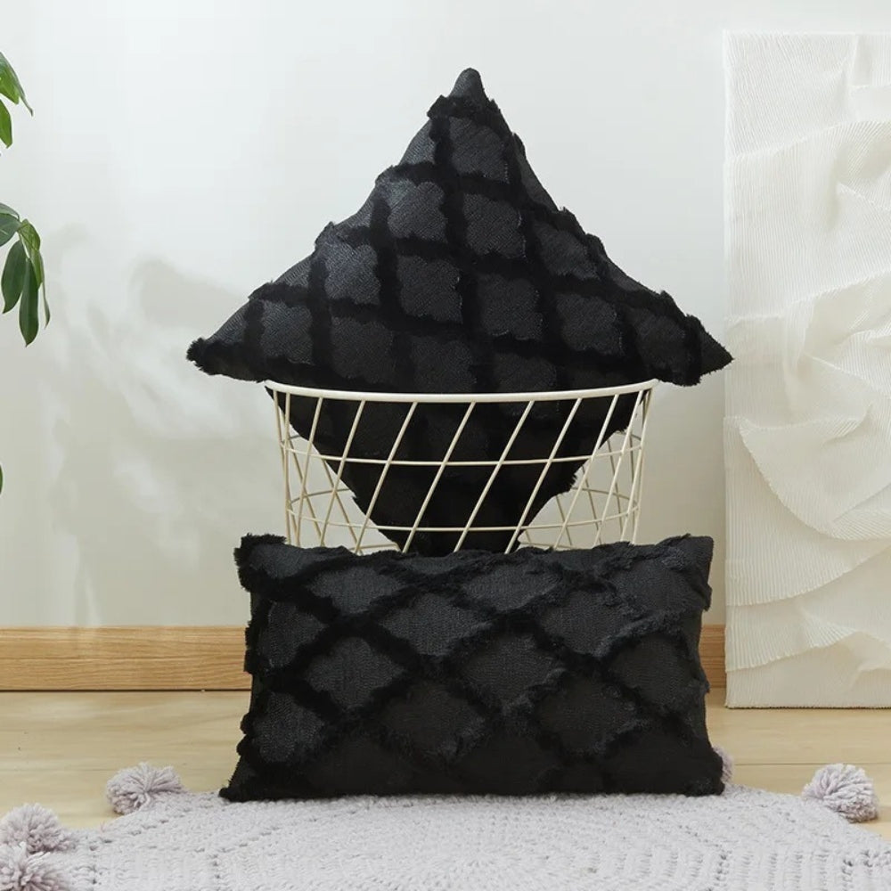 Boho Velvet Pillow Cover Set – Soft Touch Geometric Cushion Covers for Elegant Living Spaces 1
