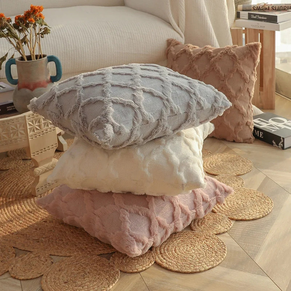 Boho Velvet Pillow Cover Set – Soft Touch Geometric Cushion Covers for Elegant Living Spaces 4