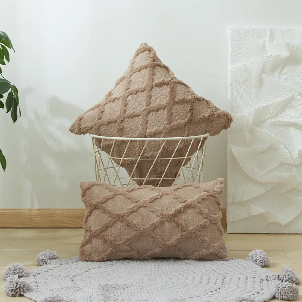Variant image for Boho Velvet Pillow Cover Set – Soft Touch Geometric Cushion Covers for Elegant Living Spaces-9