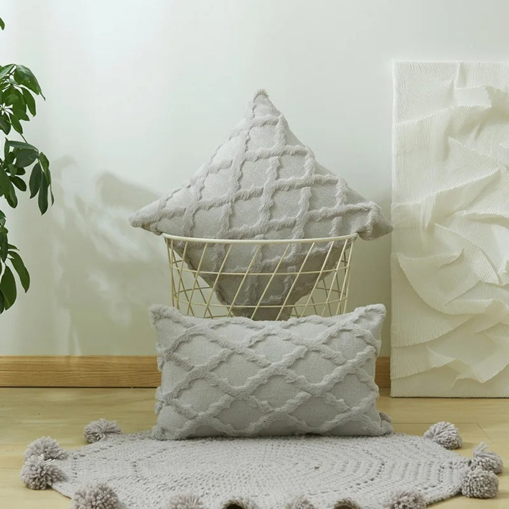 Variant image for Boho Velvet Pillow Cover Set – Soft Touch Geometric Cushion Covers for Elegant Living Spaces-21