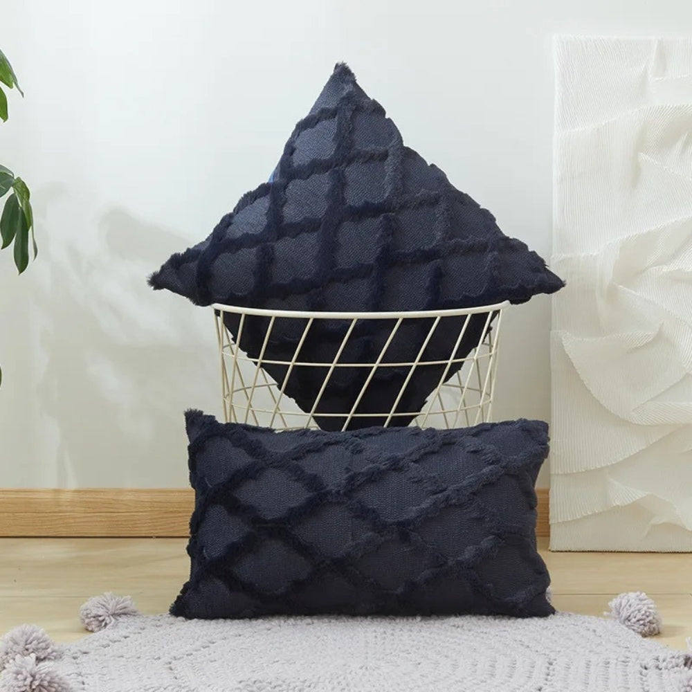 Variant image for Boho Velvet Pillow Cover Set – Soft Touch Geometric Cushion Covers for Elegant Living Spaces-25