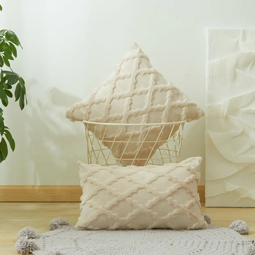 Variant image for Boho Velvet Pillow Cover Set – Soft Touch Geometric Cushion Covers for Elegant Living Spaces-29