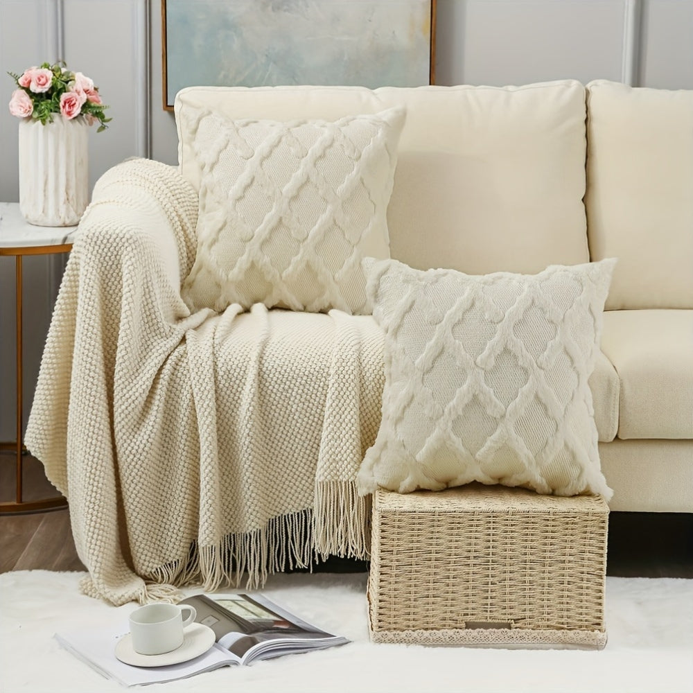 Boho Velvet Pillow Cover Set – Soft Touch Geometric Cushion Covers for Elegant Living Spaces 5