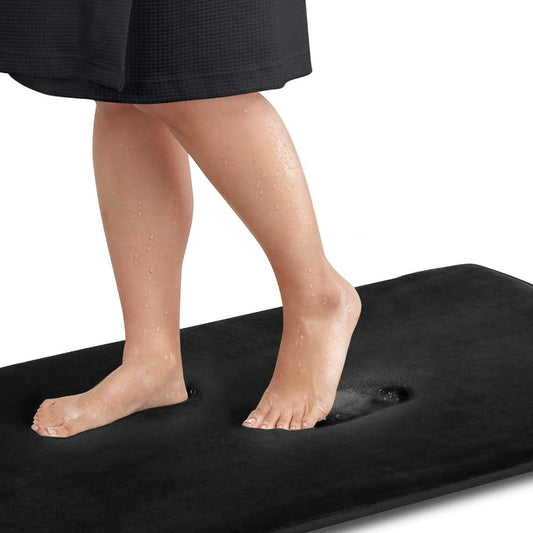 Memory Foam Non-Slip Bath Mat - Quick-Dry Bathroom Rug for Comfort