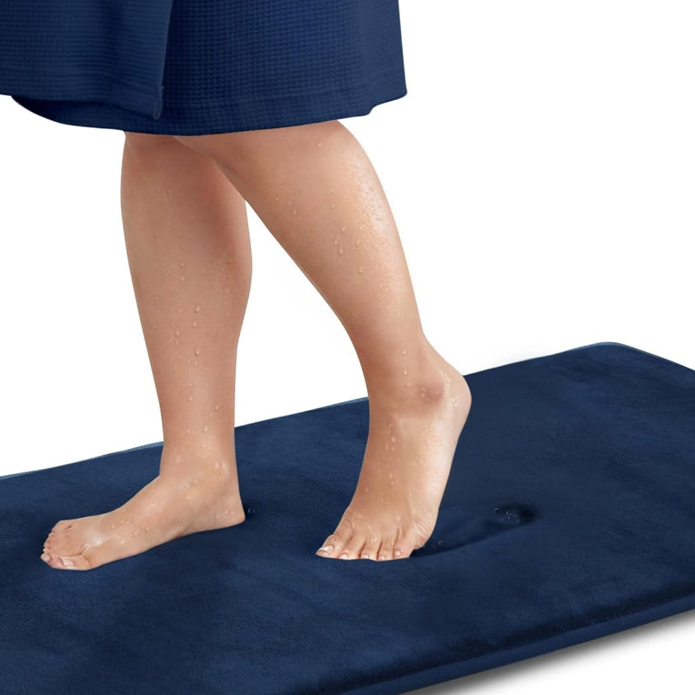 Memory Foam Non-Slip Bath Mat - Quick-Dry Bathroom Rug for Comfort