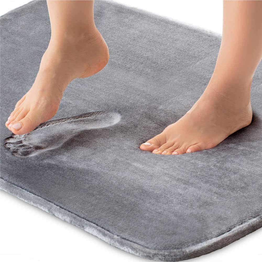 Memory Foam Non-Slip Bath Mat - Quick-Dry Bathroom Rug for Comfort