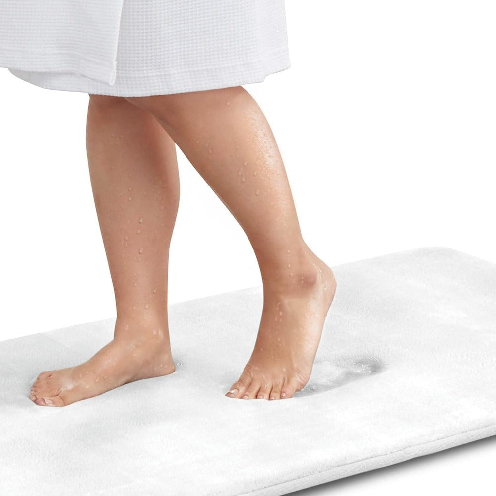 Memory Foam Non-Slip Bath Mat - Quick-Dry Bathroom Rug for Comfort