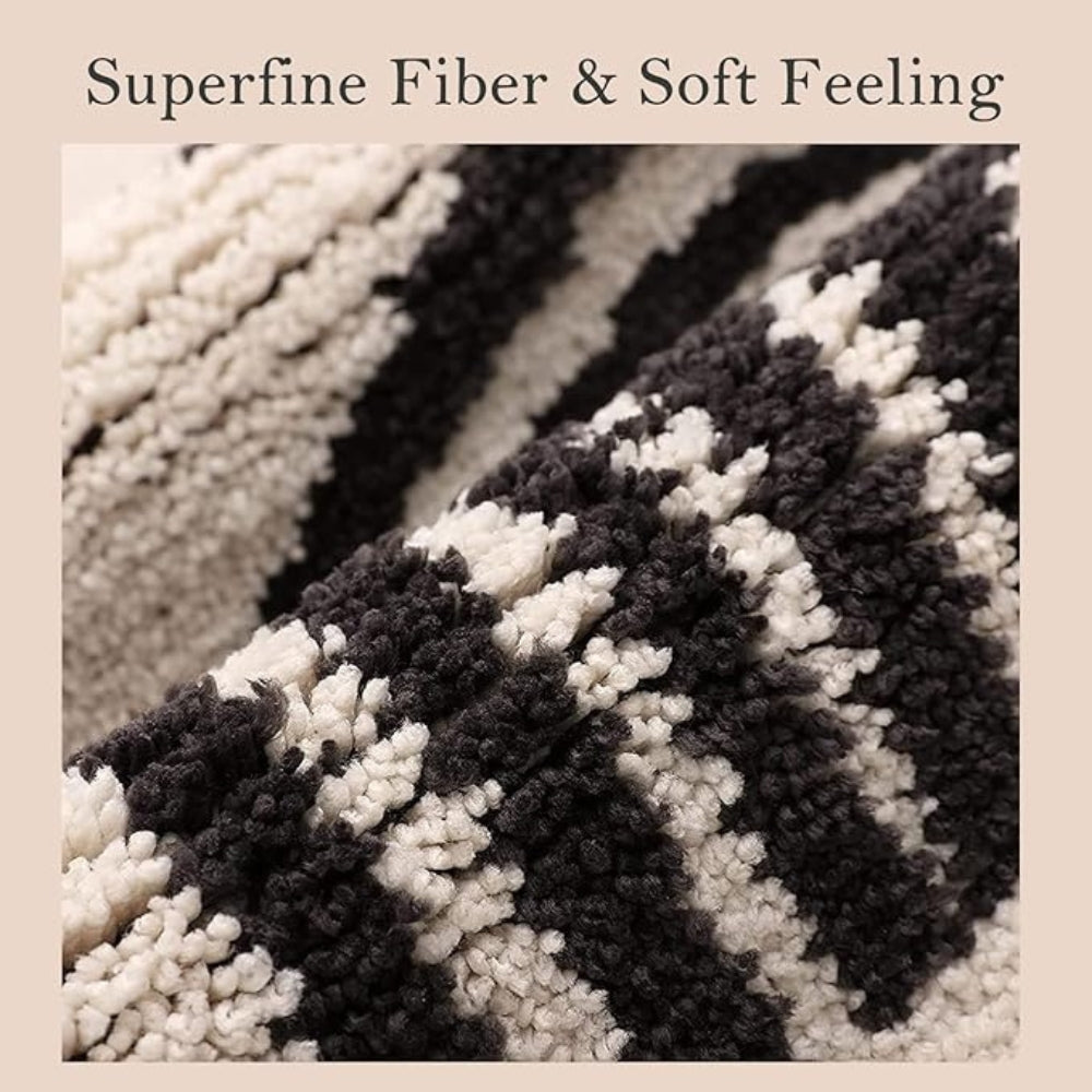 Non-Slip Bath Mat, Ultra-Soft Microfiber, Quick-Drying