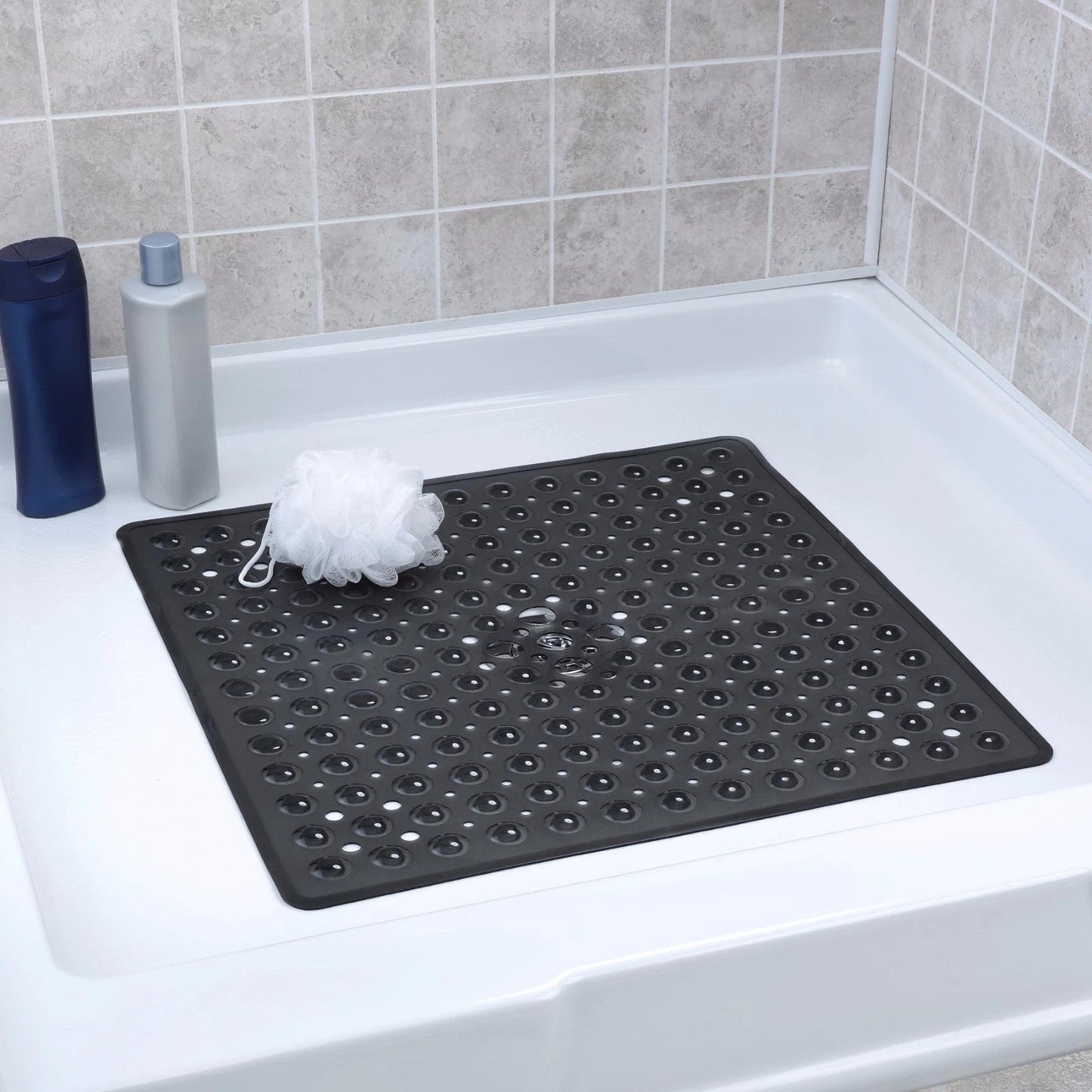 Non-Slip Bath Mat with Suction Cups – Anti-Skid Bathroom Mat, Quick Dry
