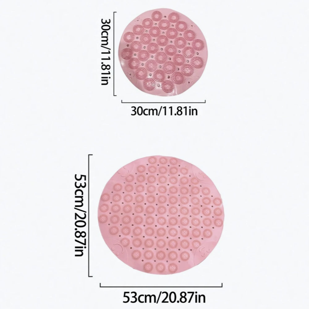 Anti-Slip PVC Shower Mat – Drainage Holes & Textured Comfort