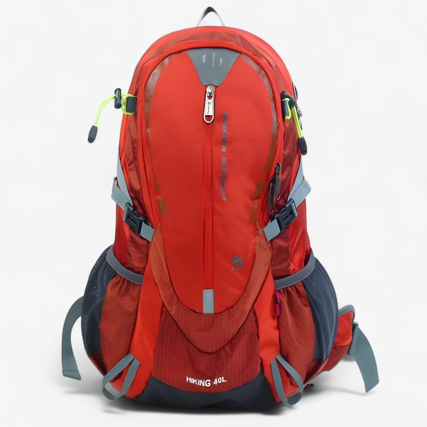 Nylon Hiking Backpack 40L Waterproof with Rain Cover for Outdoor Gear