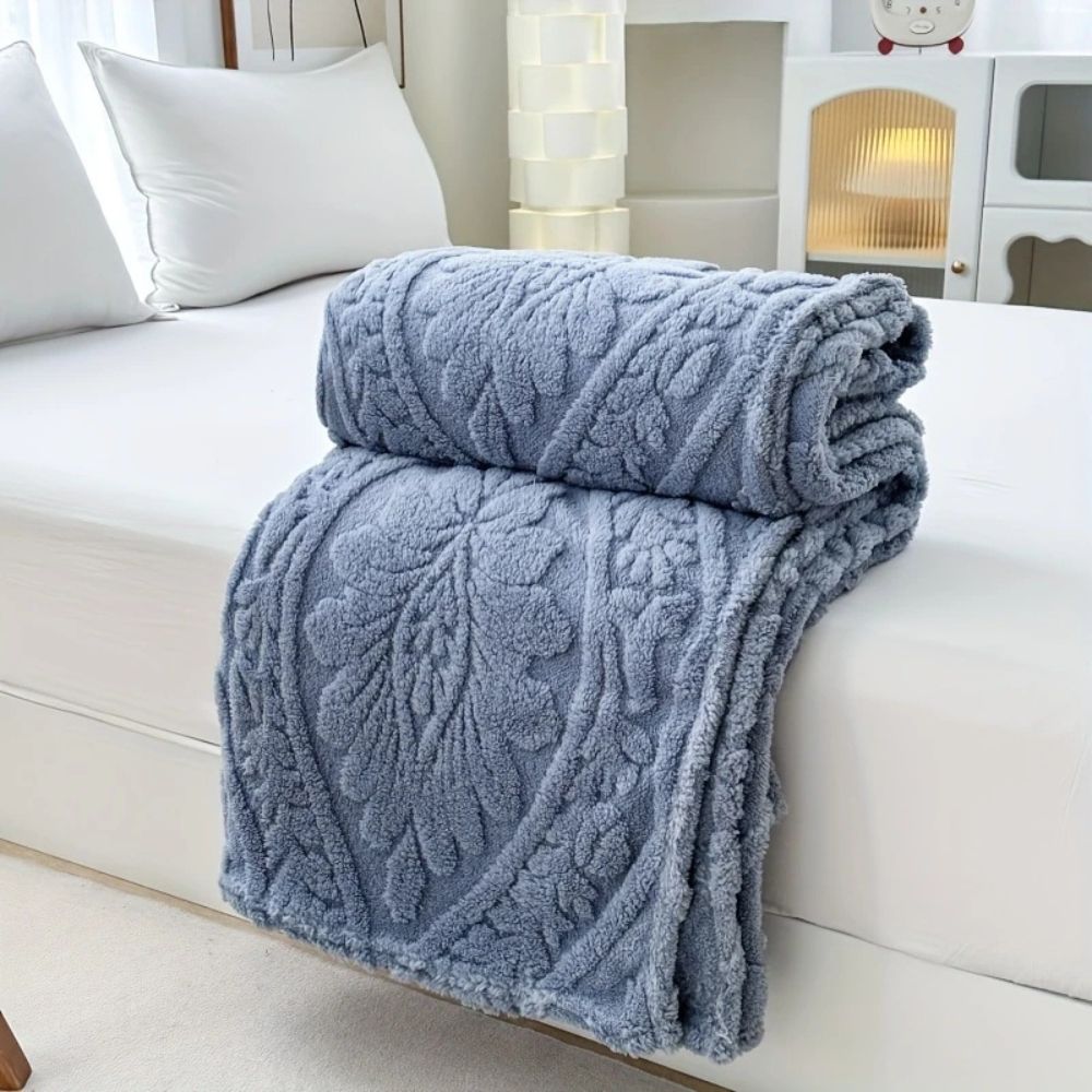 Variant image for Paris Weave Jacquard Fleece Blanket – Soft Microfiber Throw for Cozy Layering and Elegant Home Decor-9