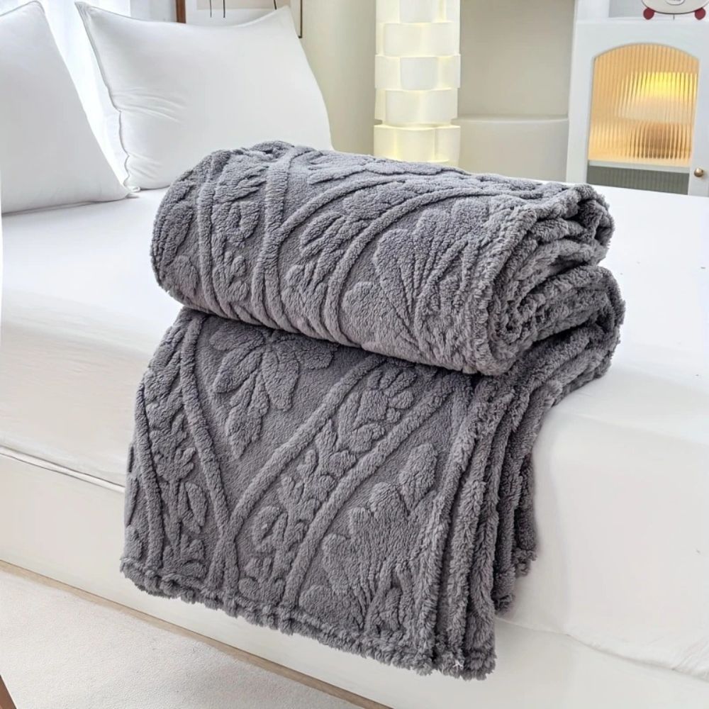 Variant image for Paris Weave Jacquard Fleece Blanket – Soft Microfiber Throw for Cozy Layering and Elegant Home Decor-13