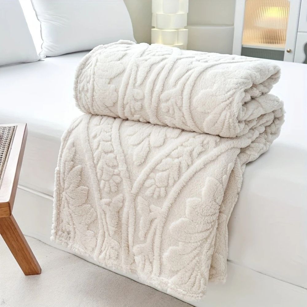 Variant image for Paris Weave Jacquard Fleece Blanket – Soft Microfiber Throw for Cozy Layering and Elegant Home Decor-21