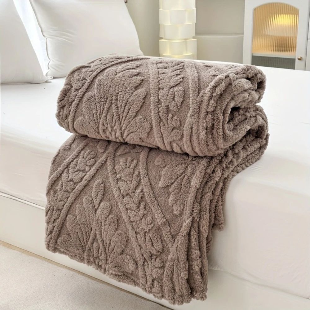 Variant image for Paris Weave Jacquard Fleece Blanket – Soft Microfiber Throw for Cozy Layering and Elegant Home Decor-25
