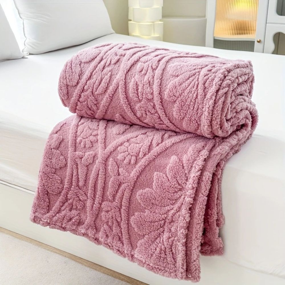 Variant image for Paris Weave Jacquard Fleece Blanket – Soft Microfiber Throw for Cozy Layering and Elegant Home Decor-29
