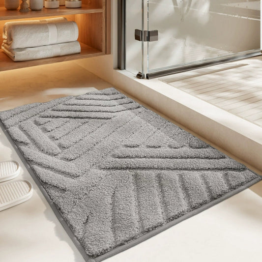 Plush Tufted Bath Mat – Soft, Non-Slip & Quick-Dry Rug
