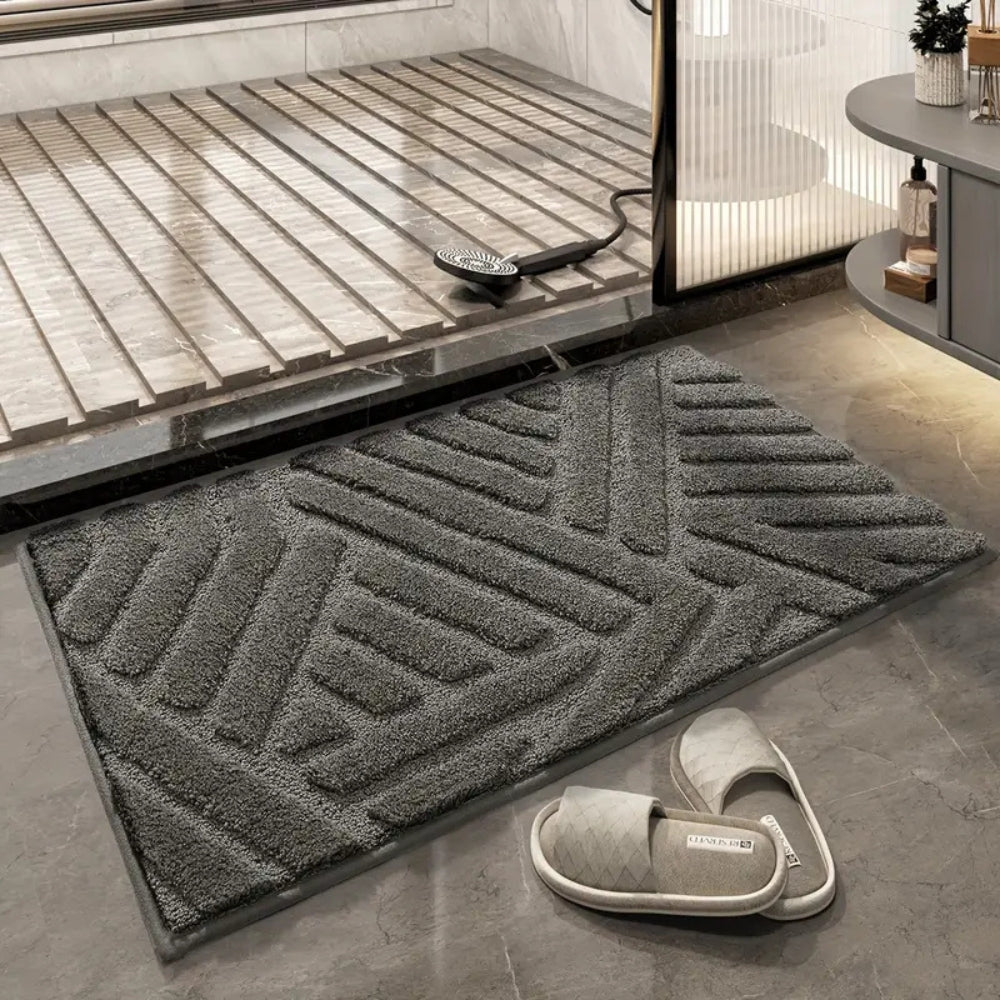 Plush Tufted Bath Mat – Soft, Non-Slip & Quick-Dry Rug