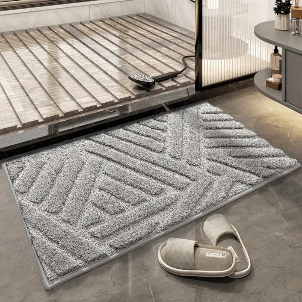 Plush Tufted Bath Mat – Soft, Non-Slip & Quick-Dry Rug