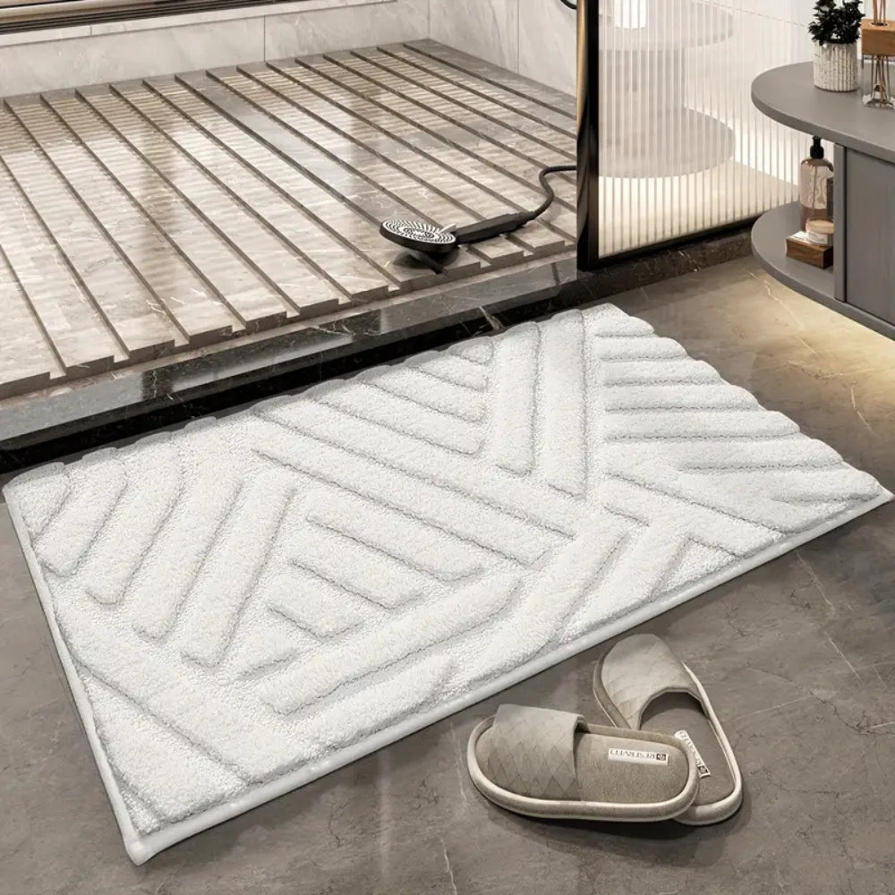 Plush Tufted Bath Mat – Soft, Non-Slip & Quick-Dry Rug