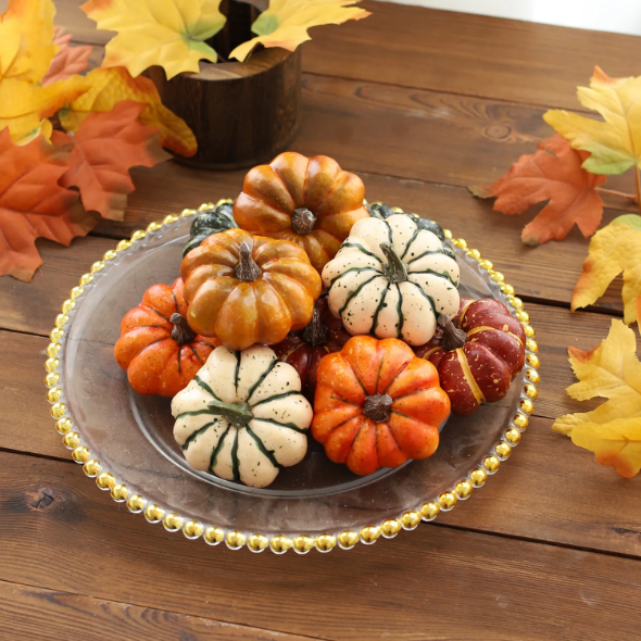 50% off - AutumnGlow - Decorative mini pumpkin set - Limited discount