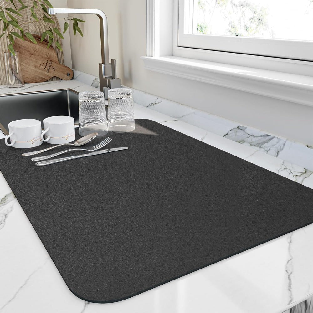 Quick-Dry Dish Drying Mat – Super Absorbent, Compact Kitchen Solution