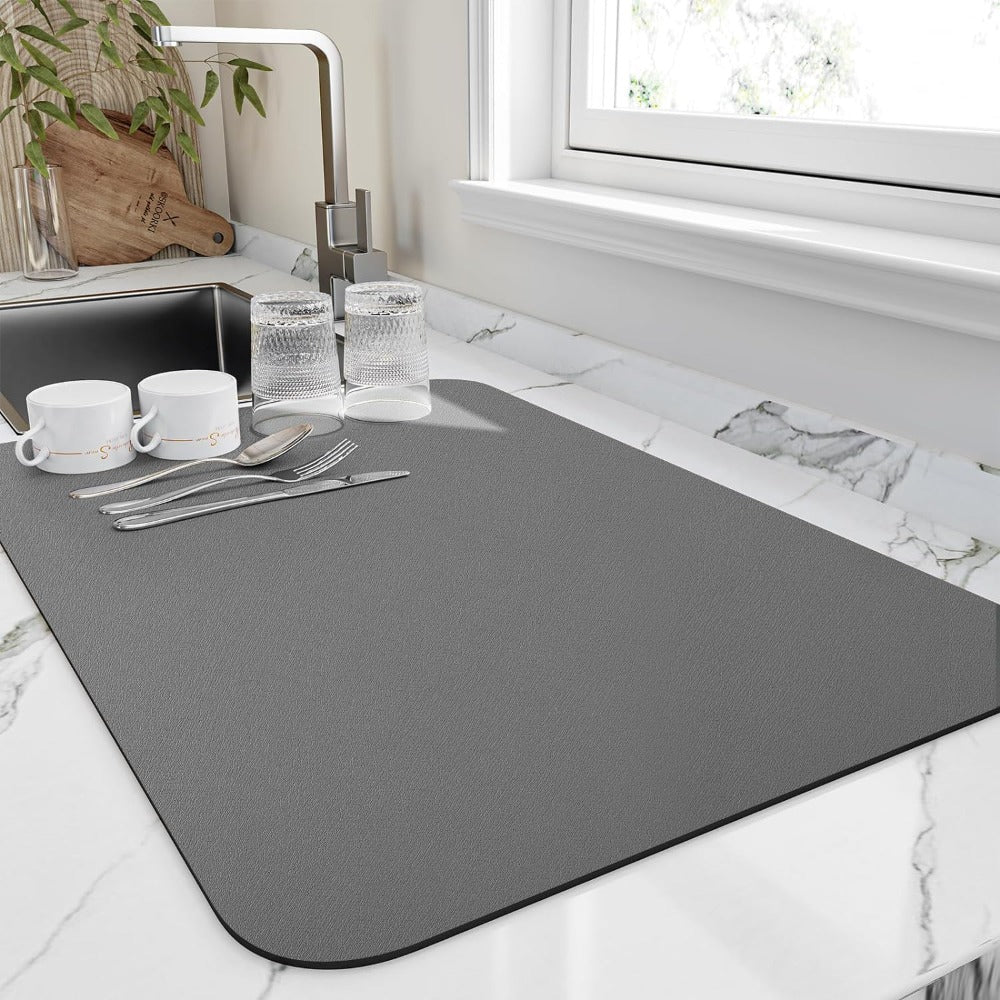 Quick-Dry Dish Drying Mat – Super Absorbent, Compact Kitchen Solution