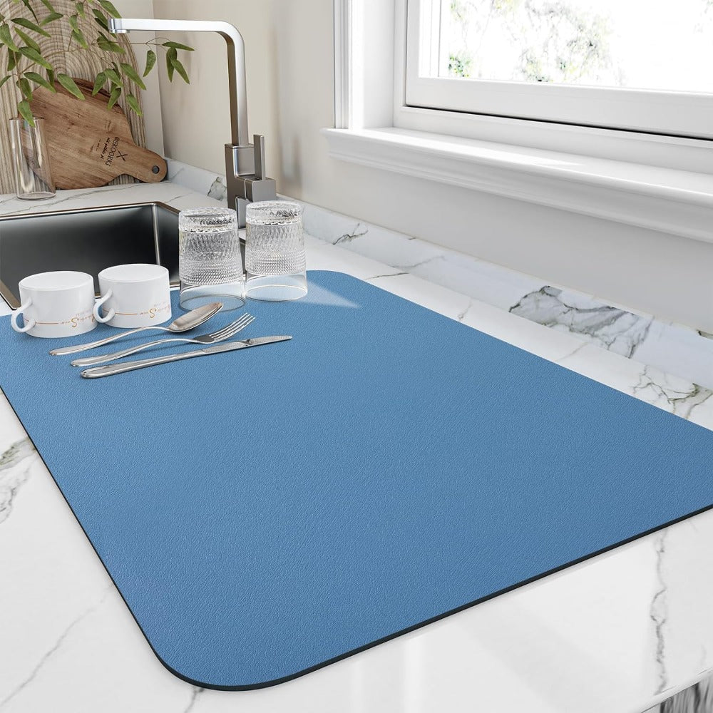 Quick-Dry Dish Drying Mat – Super Absorbent, Compact Kitchen Solution