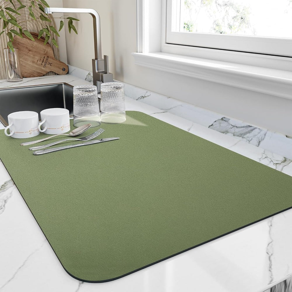 Quick-Dry Dish Drying Mat – Super Absorbent, Compact Kitchen Solution