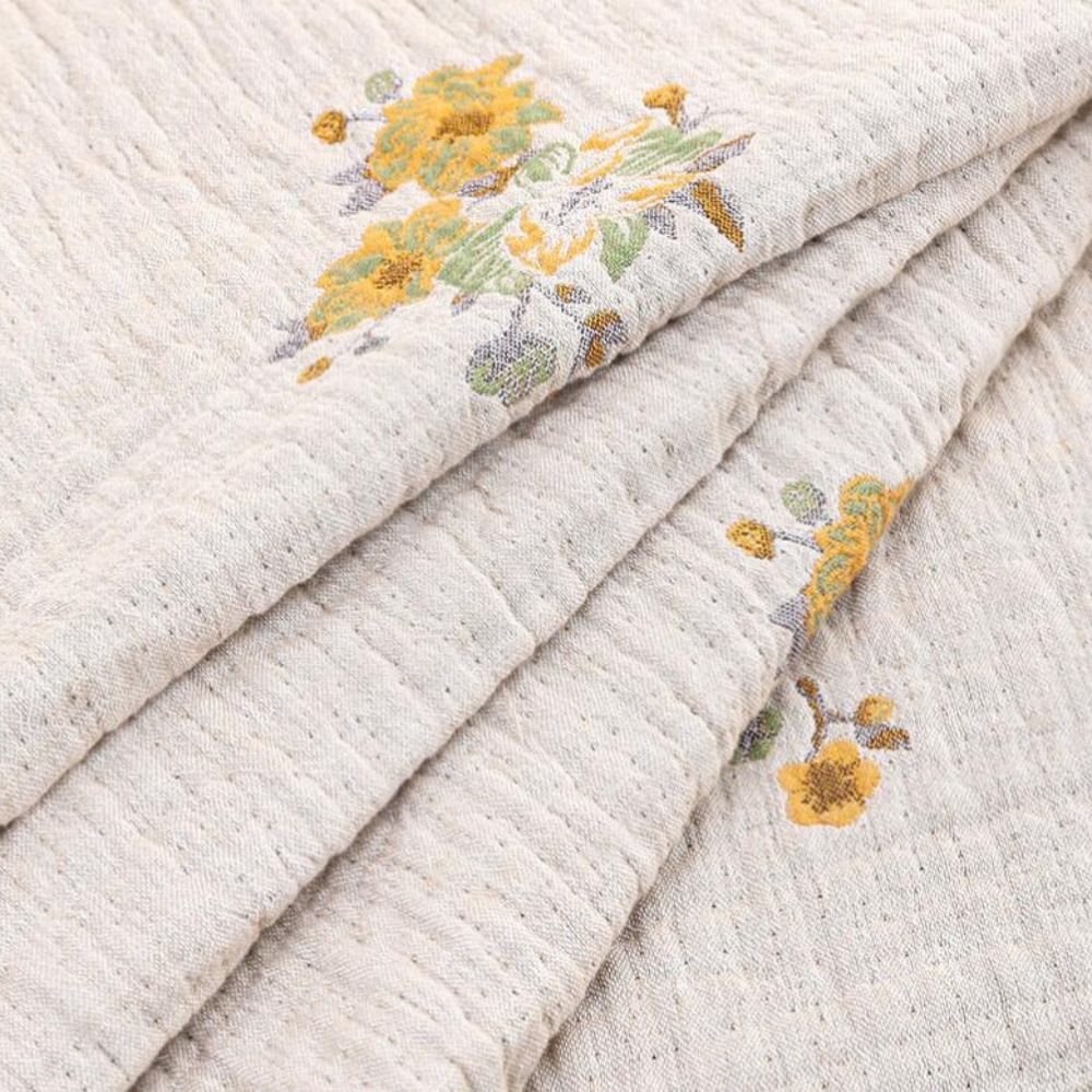 Reversible Cotton Blanket, Vintage Floral Design