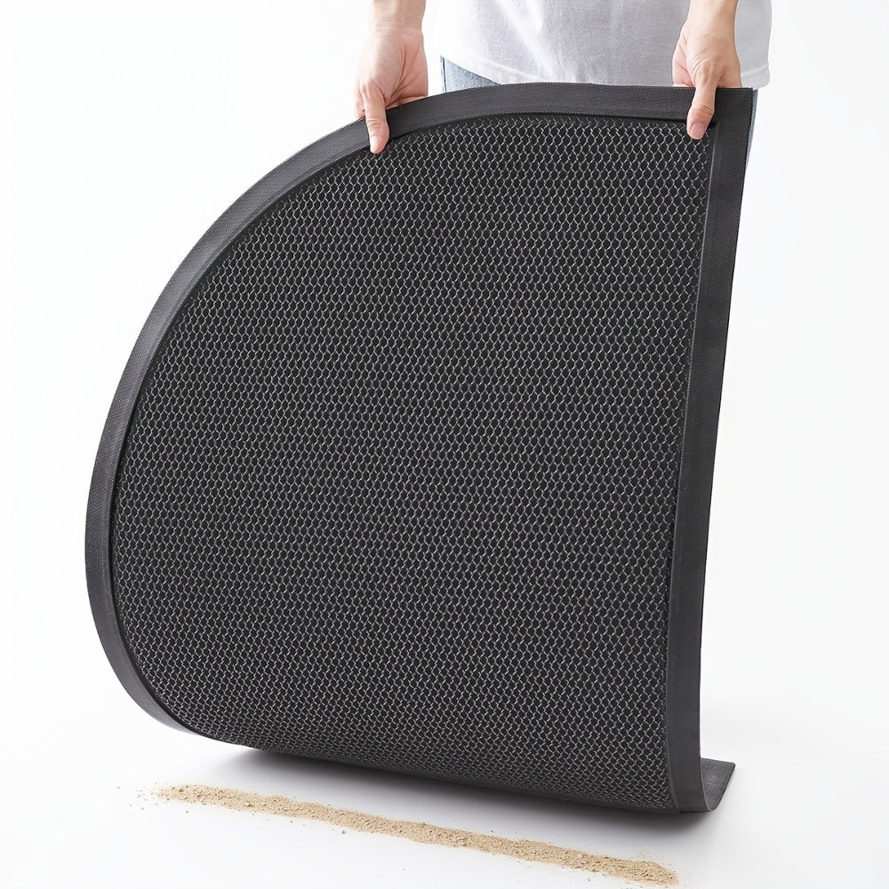 Non-Slip Semi Circle Doormat for Front Door – Durable Cotton-Poly Outdoor Mat – Stylish Welcome Mat for Home Entrances 3