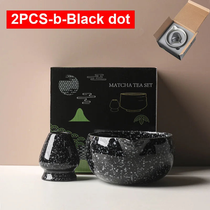 Variant image for Japanese Matcha Bowl Set Green 550ml Ceramic with Spout for Tea Ceremony-9