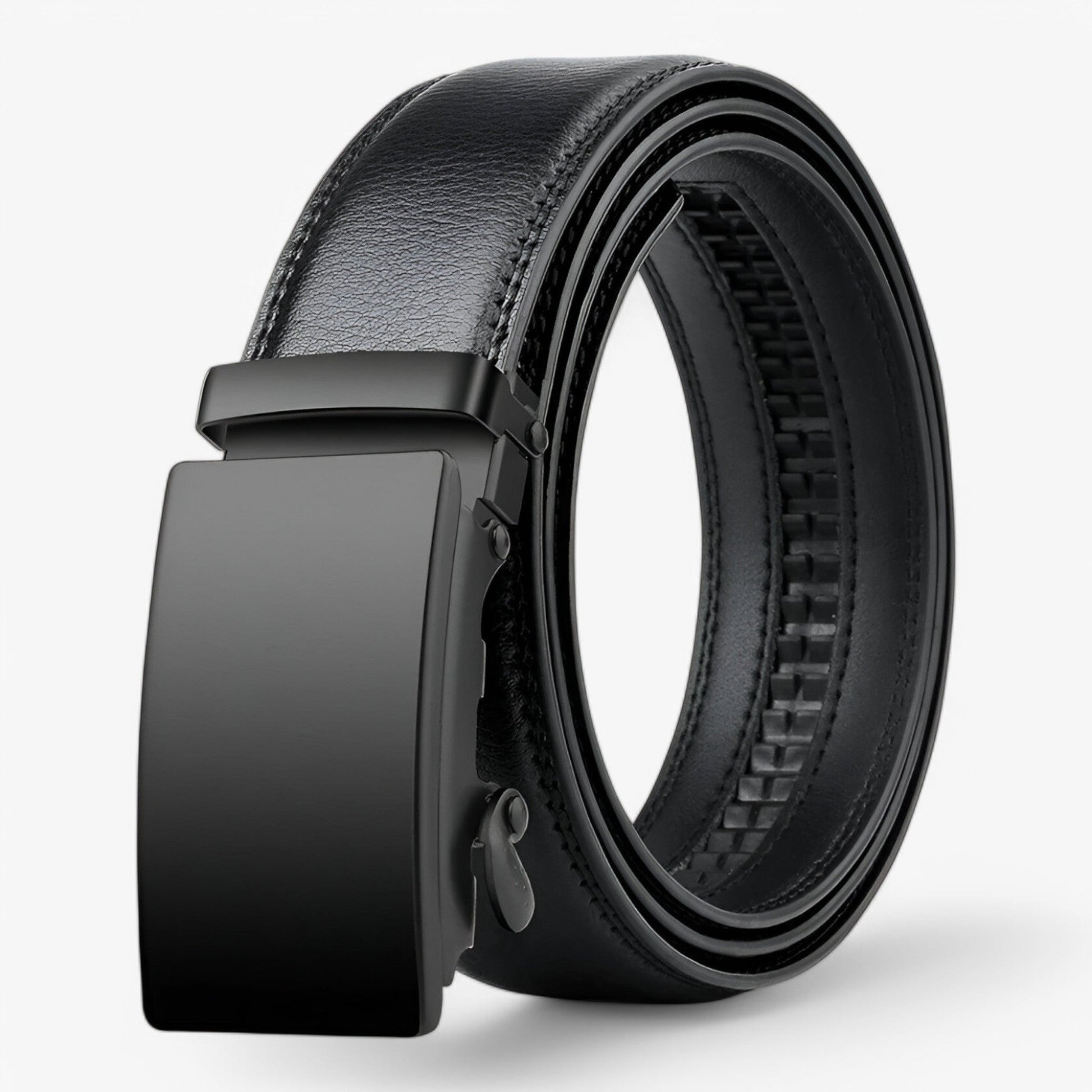 Luxury Automatic Leather Belt for Men – Adjustable Length with Premium Metal Loop, Black or Brown-2