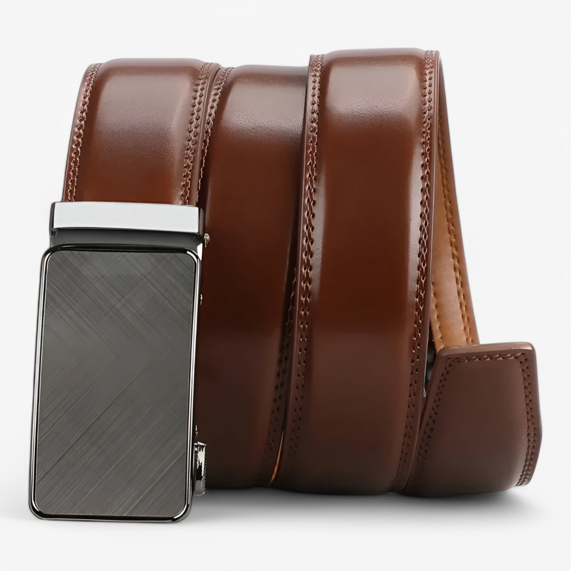 High-Quality Leather Belt with Automatic Loop – Versatile for Casual and Formal Wear-4