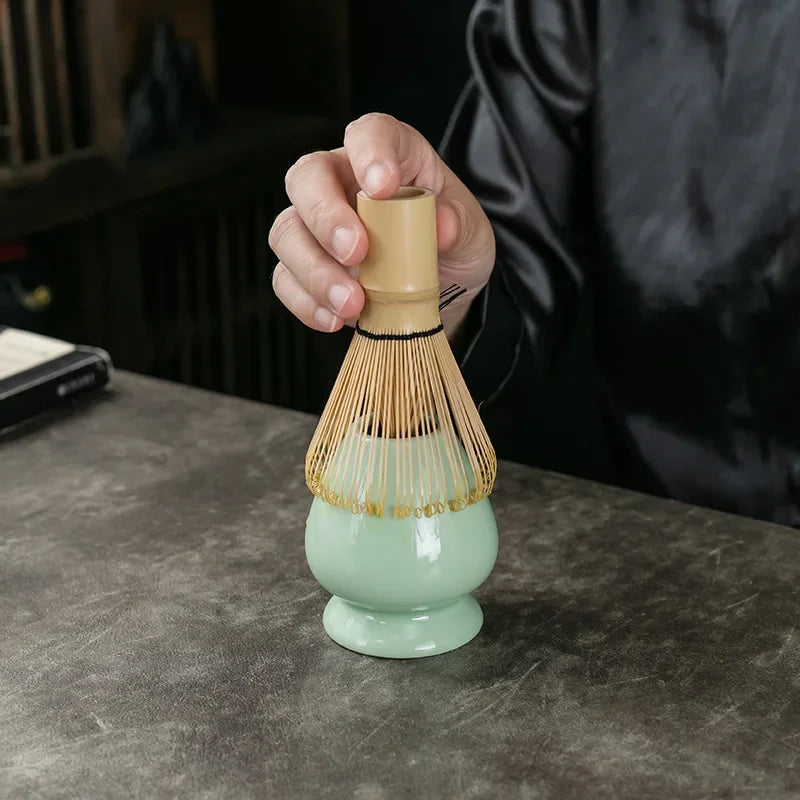 Traditional Matcha Tea Set Green One Size Bamboo and Ceramic-5