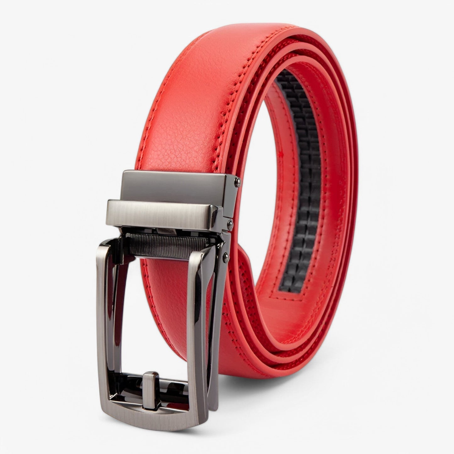 High-Quality Cowhide Leather Men's Belt with Double Layer Design and Alloy Buckle - Stylish and Durable Accessory-3