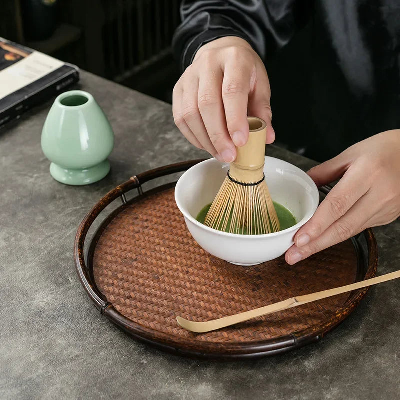 Traditional Matcha Tea Set Green One Size Bamboo and Ceramic-4