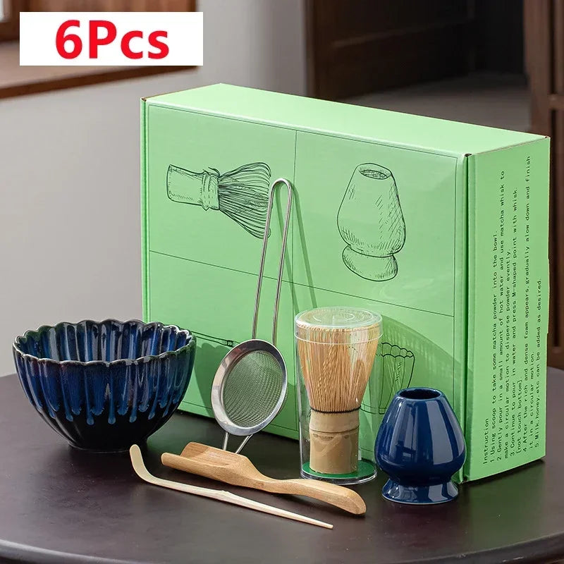 Variant image for Japanese Matcha Bowl Set Green Standard Ceramic with Whisk and Scoop-2